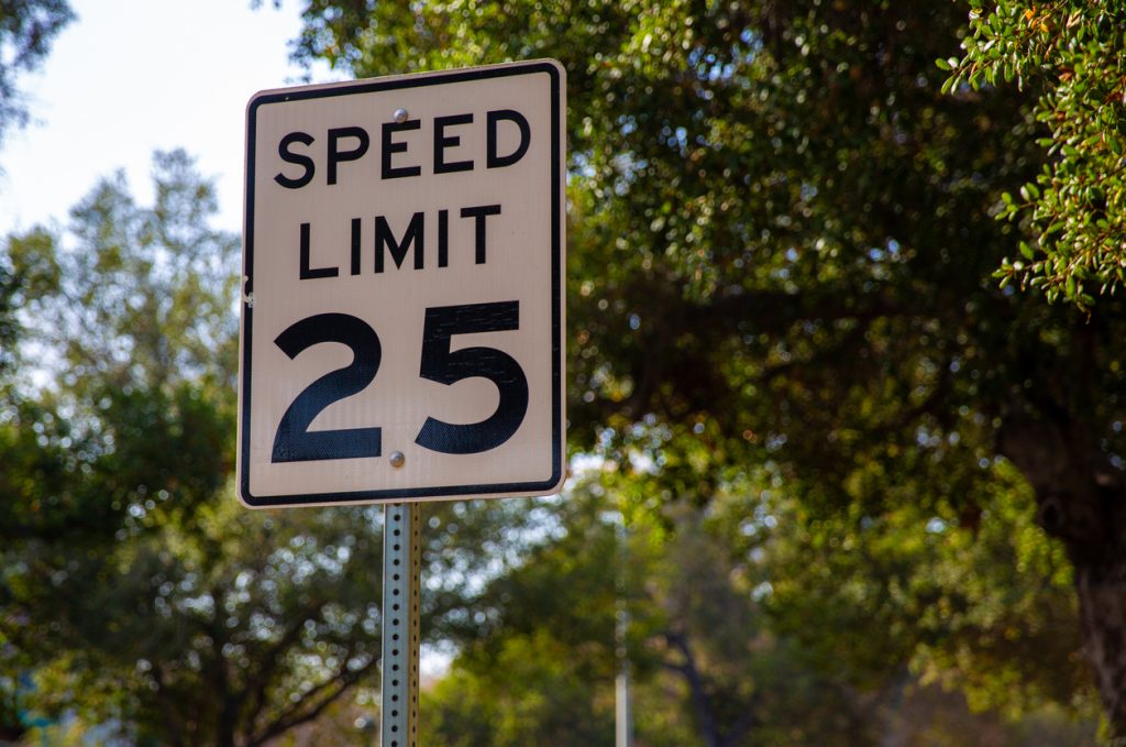 25 Mile Per Hour Speed Limit Sign
